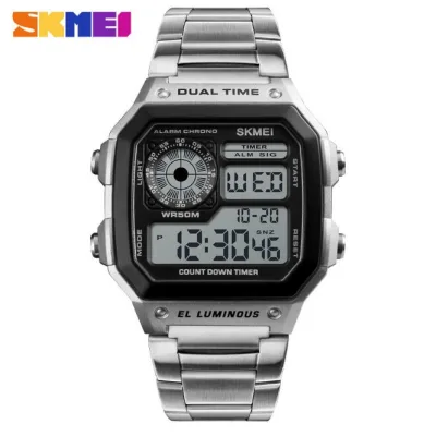 Đồng hồ thể thao điện tử nam Skmei 1335 Digital Watch chống nước tốt dây thép không gỉ (M Chọn màu)