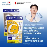 Combo Viên uống DHC Vitamin C & Kẽm hỗ trợ giảm thâm, sáng da (20 ngày)-TPBVSK DHC Vitamin C&Zinc