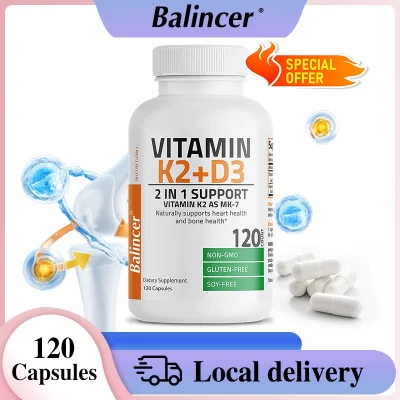 Balincer Vitamin K2 (Mk7) with Non-Gmo D3 Supplement Formula 5000 Iu Vitamin D3 & 90 Mcg K2 Mk-7 Easy-To-Swallow D & K Complex