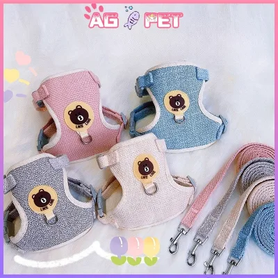 Dây nịt thú cưng Dây xích Vest Chó mèo Thỏ Guinea Pig Vòng cổ / Dây đeo cổ có thể điều chỉnhDây kéo vật nuôi