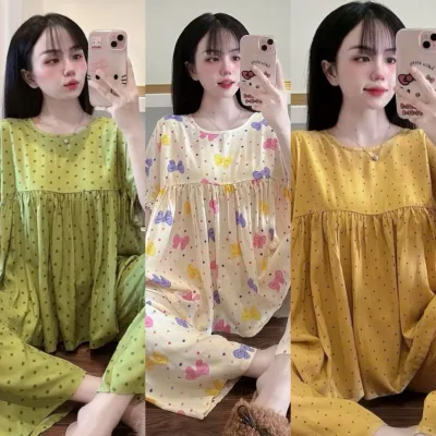 Set Bộ Tole Tay Bèo BabyDoll Quần Suông Mịn Mát Chuẩn Dáng - HN CLOSET