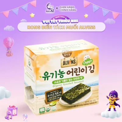 Rong Biển Hữu Cơ Tách Muối Alvins Hàn Quốc Cho Bé Ăn Dặm Từ 6 Tháng Tuổi