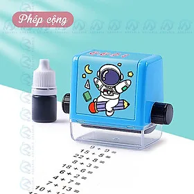 Con Lăn Tạo Phép Tính Cộng Trừ Tự Động Cho Học Sinh Tiện Lợi, Máy In Phép Tính Cầm Tay Cho Bé (Tặng Kèm Lọ Mực)