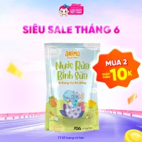 Nước rửa bình sữa kháng khuẩn Animo túi 500ml - Xanh da trời