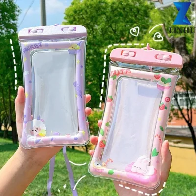 Túi chống nước điện thoại di động LINHU, Vỏ bọc Vỏ điện thoại chống nước hoạt hình, Dây đeo dày dễ thương Túi treo điện thoại Túi đựng điện thoại di động Túi đựng điện thoại di động Du lịch