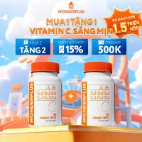 Viên Nhai Bổ Sung Vitamin C Wonderplus Hương Cam Giúp Làn Da Rạng Rỡ Tăng Cường Đề Kháng Hộp 60 Viên