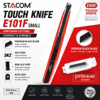 Dao rọc giấy lưỡi đen cao cấp, tiêu chuẩn SK2 công nghiệp, KT 9*100mm, lưỡi siêu bén và bền | Stacom E101F