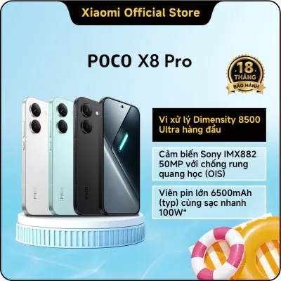 Điện thoại thông minh POCO X8 PRO| Pin cực lớn 6500mAh(typ) sạc nhanh 100W| Màn hình AMOLED 1.5K 120Hz