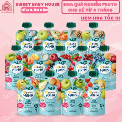 Hoa quả nghiền Fruto Nga 90g cho bé ăn dặm 6 tháng - Date 11/2025 - Sweet Baby House
