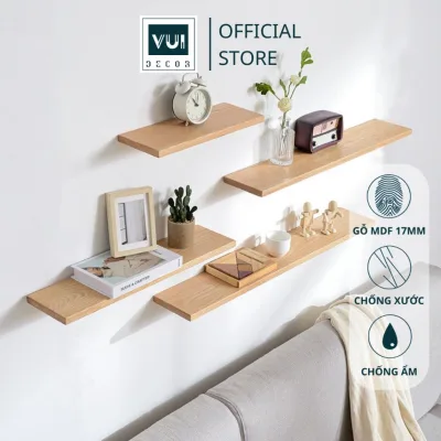 Kệ Gỗ Treo Tường Trang Trí Decor, Gỗ 17Ly MDF Lõi Xanh Chống Ẩm Chống Xước - DTT01