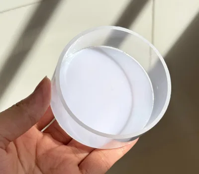 Mini Feeding Dish for Fish, Reptiles & Small Pets - Food Grade Plastic Tray (80x80mm) - RED DIY - C01T