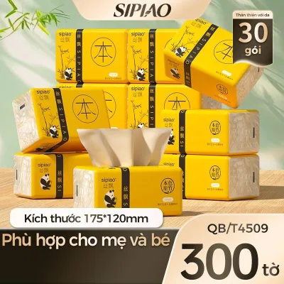 Giấy Khăn Rút 3 lớp Sipiao Chính Hãng (6021-30) 300 chiếc mỗi gói Đa vệ sinh VN