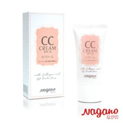 Kem Nền Collagen CC Nagano Japan 20ml Có Chất Chống nắng Với Chỉ Số SPF35- CC Cream - Tạo lớp nền trang điểm tự nhiên nhất chống lão hóa và bảo vệ da