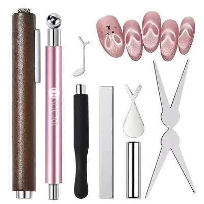 Móng Tay Nghệ Thuật Từ Dính Bút Cho 3D Mắt Mèo Móng Tay Gel Tranh Móng Tay Nghệ Thuật Nam Châm Cây Đũa Phép UV Gel Ba Lan Dụng Cụ Làm Móng Tay