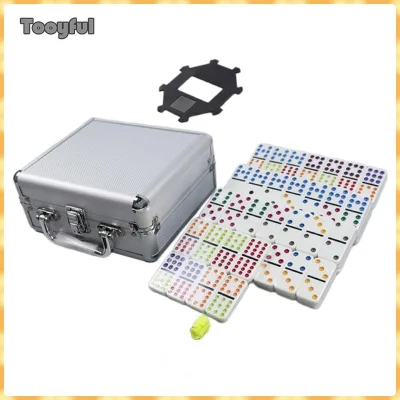 Tooyful Double 6 Màu Chấm Dominos 91Tiles Đồ Chơi Giáo Dục Đồ Chơi Vui Nhộn Trò Chơi Xếp Hình Di Động Khối Cổ Điển Trò Chơi Dành Cho Bé Trai, Bé Gái Trẻ Em Người Lớn