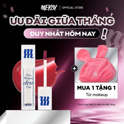 Son Tint Bóng Hàn Quốc Bền Màu, Lâu Trôi Cho Đôi Môi Căng Mọng, Ẩm Mịn Merzy The Watery Dew Tint 4