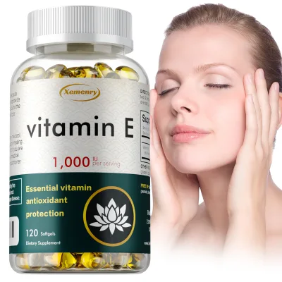 Xemenry Vitamin E Capsules, Soft Capsules Containing High Levels of Vitamin E, Antioxidants, Skin and Hair Care, Made in the Usa