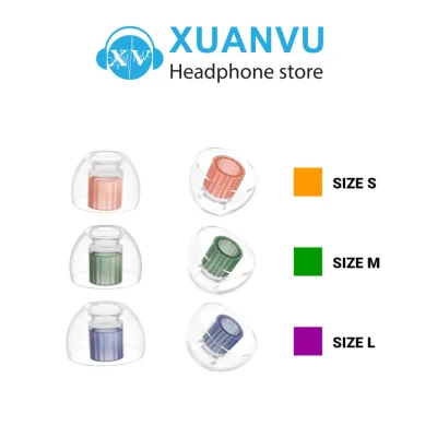 Spinfit W1 -Nút thay thế cho tai nghe nhet tai Cao Cấp, Cấu Trúc Lõi Kép Chữ W, Sử Dụng Silicon Y Tế mềm mại , sạch sẽ