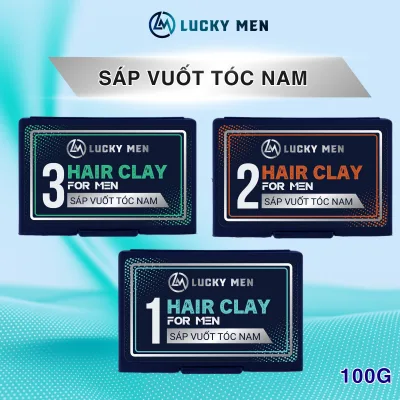 Men's Hair Wax - Lucky Men - 100g - Helps Maintain Styling, Supports Hair Care, Suitable for Creating Styles That Require High Bonding.