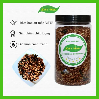 Gạo lứt rong biển sấy rong biển Let's Nuts túi 1kg, đồ ăn vặt sang trọng hợp vệ sinh, thơm ngon, giòn rụm