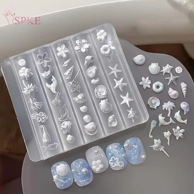 MeikoDeft 3D Khuôn Silicon Móng Tay Nghệ Thuật Trang Trí DIY Hoa Thiết Kế Mẫu Khuôn Cho Móng Tay Trang Sức Thủ Công Móng Tay Trong Suốt Khuôn Dụng Cụ VN