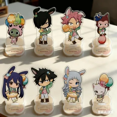 Mô hình Standee anime Fairy Tail Hội Pháp Sư 100 Years Quest mica Natsu Lucy Gray chibi trang trí bàn học quà tặng 10cm