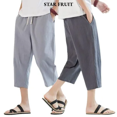 STAR FRUIT Quần nam mùa hè siêu Viscose mỏng vừa rộng giản dị hợp thời trang Quần thể thao