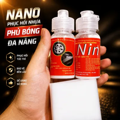 Combo 2 Chai Nano Nin Đánh Bóng Xe Máy, Ô Tô ,Đồ Da, Lốp Xe , Bảo Dưỡng Nhựa Nhám Siêu Bóng Đẹp