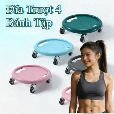 Đĩa Trượt 4 Bánh Tập Gym Đa Năng,Xoay 360 Độ,bàn xoay eo giảm mỡ bụng,máy tập bụng,tập gym tại nhà