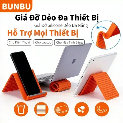 Giá Đỡ Silicone Dẻo Uốn Cong Tùy Ý - Dùng Cho Điện Thoại, Máy Tính Bảng, Laptop - Gấp Gọn Nhỏ Gọn, Chống Trượt, Tiện Mang Theo