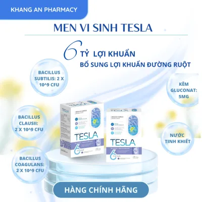 Men vi sinh Tesla - 6 tỷ lợi khuẩn - Bổ sung lợi khuẩn đường ruột- Dùng được cho trẻ từ 0 tháng tuổi