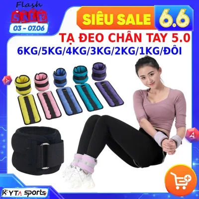 Tạ đeo chân tay 6kg/5kg/4kg/3kg/2kg/1kg/đôi phiên bản mạt sắt siêu êm chính hãng dùng cho yoga, gym