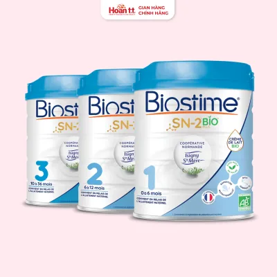 Biostime Organic 100% Sn-2 Bio Plus Cow's Milk - Helps Baby Develop Brain, Enhance Immunity - Box of 800g