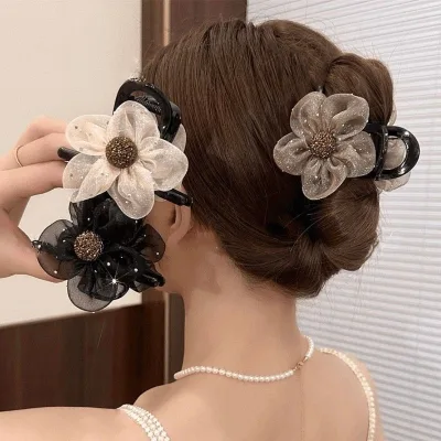 Phụ Nữ Thanh Lịch Bling Hoa Đẹp Kẹp Tóc Kẹp Mũ Phụ Kiện