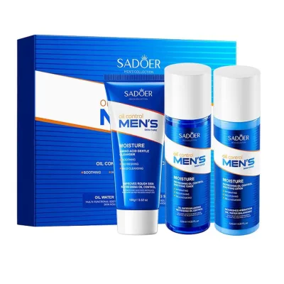 Bộ 2 món SADOER SADOER để kiểm soát dầu Chăm sóc da, Bộ 3 món chăm sóc da mặt, Bộ chăm sóc da dưỡng ẩm, Bộ chăm sóc da, Chứa sữa rửa mặt và rửa mặt.