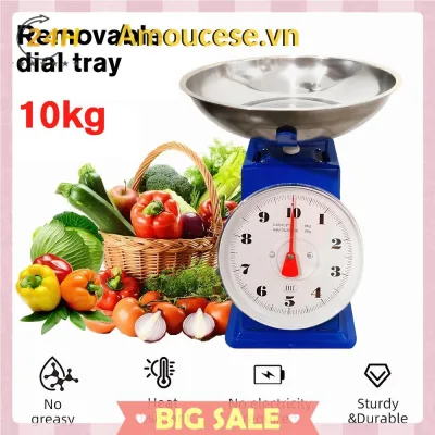 Cân nhà bếp đa chức năng 10Kg có khay có thể tháo rời Cân cơ khí bằng thép không gỉ Cân thực phẩm nhà bếp cơ khí để trang trí trang trại & chuẩn bị bữa ăn
