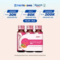 Nước uống collagen giúp sáng da, dạ dày khỏe Blossomy lốc 03 chai x 50ml
