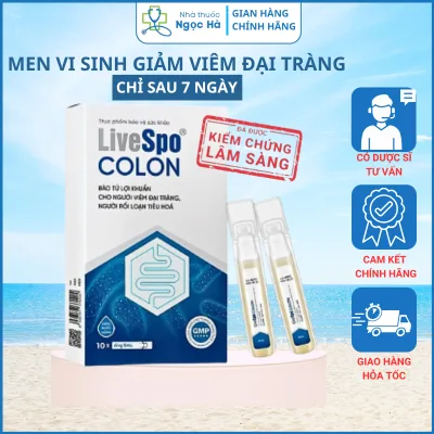 Men vi sinh chứa Bào tử lợi khuẩn dùg cho Viêm Đại Tràng, Tiêu chảy, Táo bón - LiveSpo Colon(10 ống)