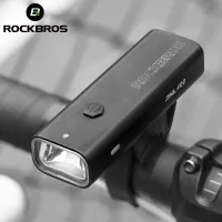 ROCKBROS Bicycle Light Aluminum Alloy Bike Head Light Waterproof MTB Road Bike Lights USB Charging Cycling Flashlight Quickly Remove Bicycle Accessories