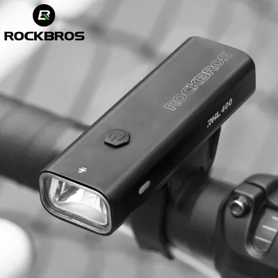 ROCKBROS Bicycle Light Aluminum Alloy Bike Head Light Waterproof MTB Road Bike Lights USB Charging Cycling Flashlight Quickly Remove Bicycle Accessories