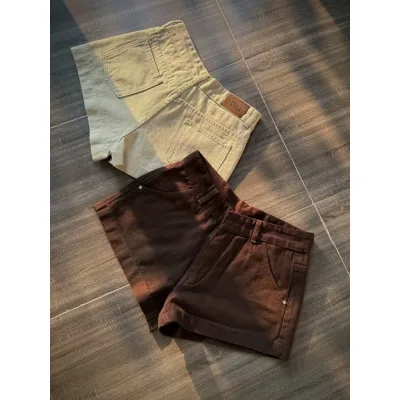Quần short jeans nữ Demin Mood cạp thấp dáng chữ A ngắn trên gối phong cách trẻ trung năng động quần bò nữ