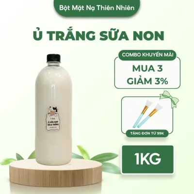 1 LÍT Ủ Trắng Sữa Non Chứa Nhiều Vitamin Và Khoáng Chất Hỗ Trợ Làm Da Trắng Sáng Tự Nhiên