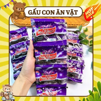 Combo Ô mai táo tím chua ngọt tuổi thơ, ô mai táo chua ngọt, đồ ăn vặt