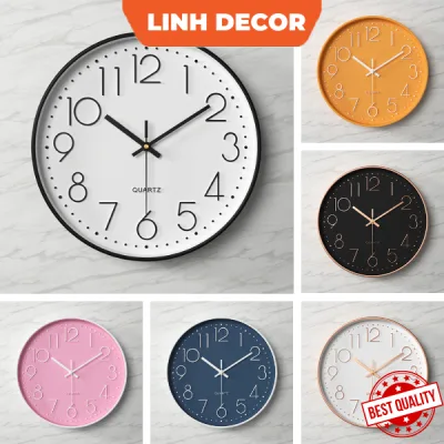 Đồng Hồ Treo Tường Decor Trang Trí Phòng Khách Kim Trôi Nhập Khẩu T01 - Đồng Hồ Linh Decor