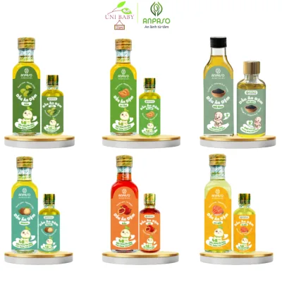 Dầu ăn dặm cho bé Anpaso đủ vị, dầu ép lạnh từ các loại hạt tự nhiên nguyên chất và dầu chiên xào