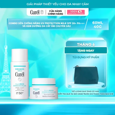 Combo sữa chống nắng UV Protection Milk SPF 50+ PA+++ 60ml và Kem dưỡng da cấp ẩm chuyên sâu 40g
