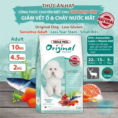 Uncle Paul Original Less Tear Stain Dry Dog Food Tear Stain Remover For Sensitive Poodle Small Kibbles