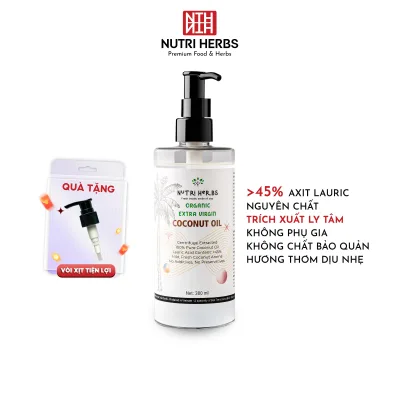 Pure Nutri Herbs Coconut Oil - Mouthwash to Reduce Odor, Skin Care, Hair Care - 300ml Bottle