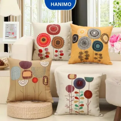 Gối tựa lưng sofa trang trí noel 45x45cm, họa tiết giáng sinh, chất liệu mềm mại mùa đông - HANIMO HA42