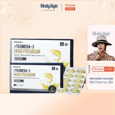 A226_Viên uống Omega 3 rTG 1400 premium bổ sung EPA và DHA made in USA nz Origin (180 viên)